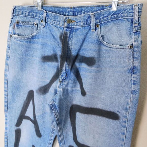 Carhartt Relaxed Fit Custom Art Jeans Size 40x30 5 Pocket Design Denim Logo - Picture 3 of 16
